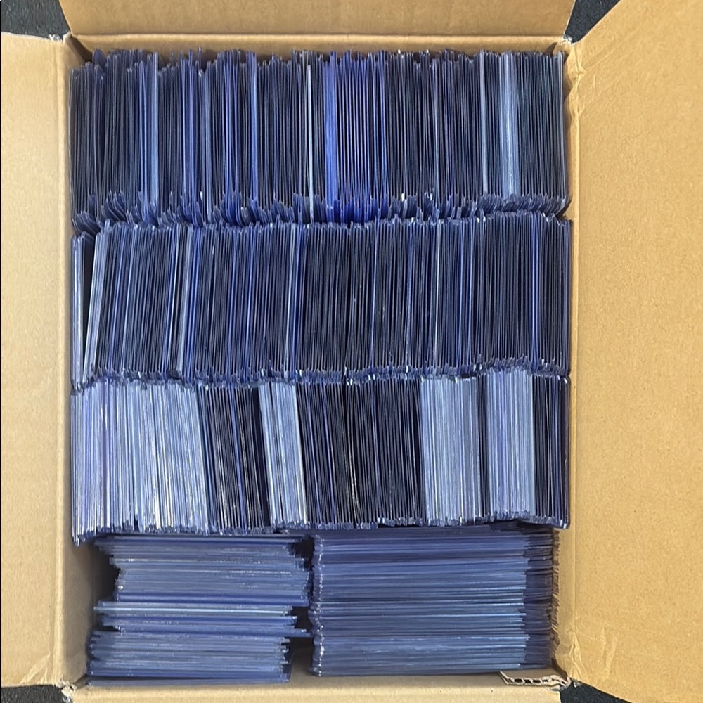 Box of Sports Card Top Loaders & Semi Rigid Loaders